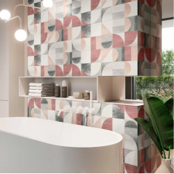 Πλακάκι Trent Purple Grey Decor 9532 Retro 30x90 cm Porcelanite Dos